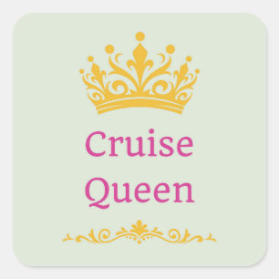 Cruise Queen Quadratischer Aufkleber