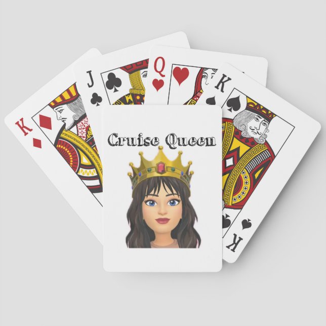 Cruise Queen spielt Karten Spielkarten (Rückseite)