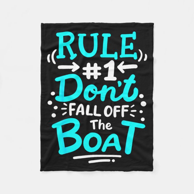 Cruise Rule #1 Don't Fall Off The Boat  Fleecedecke (Vorderseite)