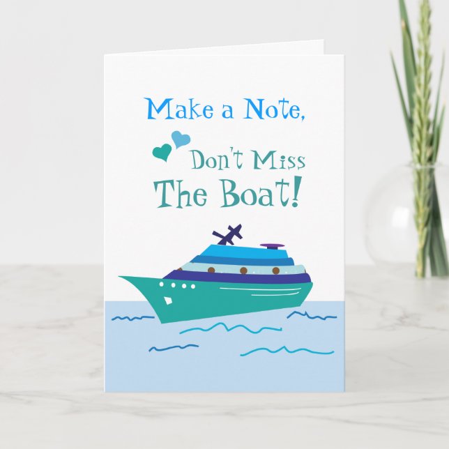 Cruise Save the Date Wedding Cards Ankündigung (Vorderseite)