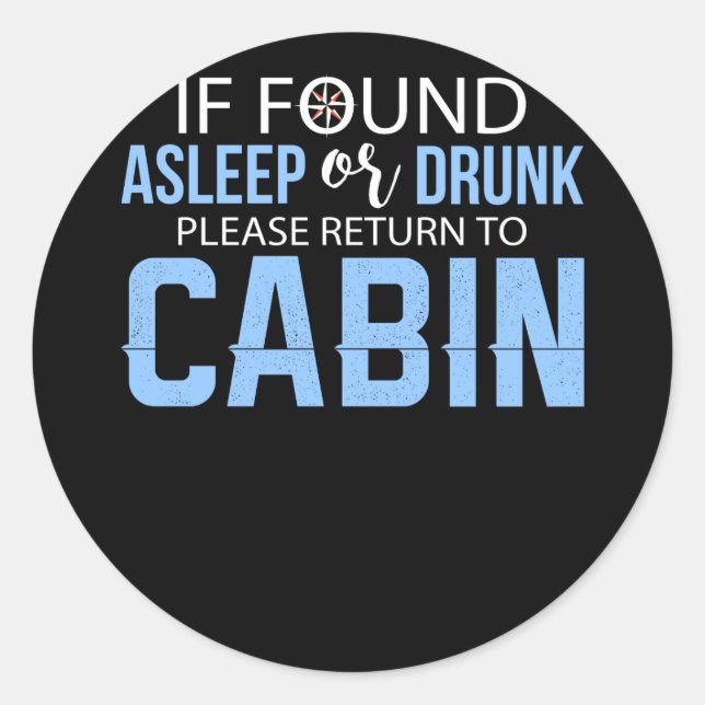 Cruise Ship Accessory If Found Cruise Runder Aufkleber (Vorderseite)