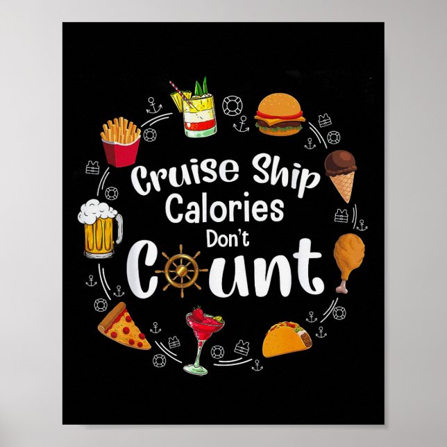 Cruise Ship Calories Don't Count  Poster (Vorne)