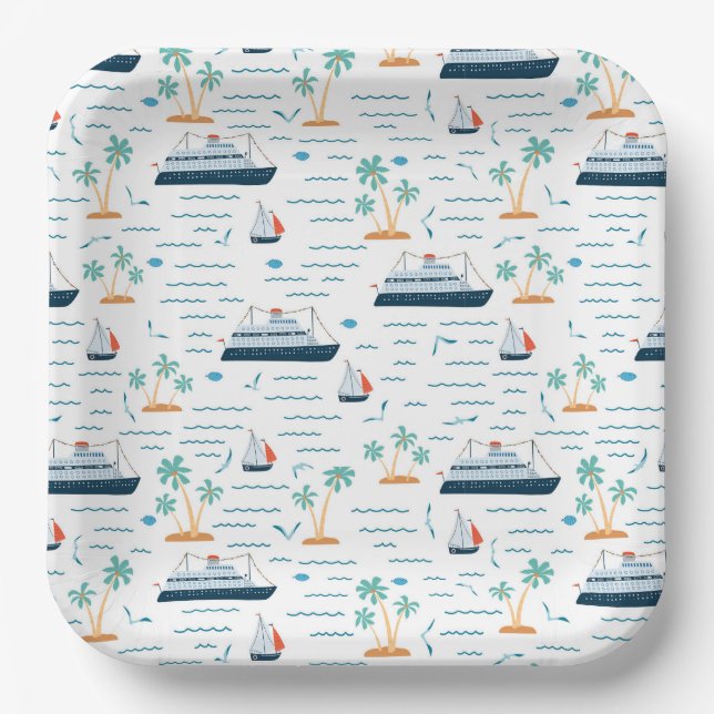 Cruise Ship Pappteller (Vorderseite)