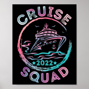 Cruise Squad 2022 Matching Family Group mit Ancho Poster