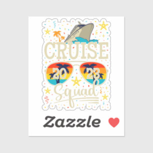 Cruise Squad 2023 Cruising Vacation Vinyl Aufkleber