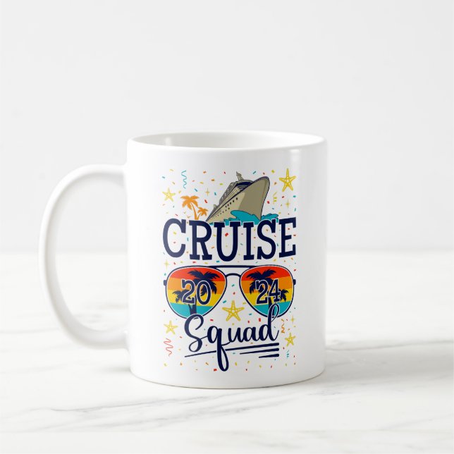 Cruise Squad 2024 Kreuzfahrt Kaffeetasse (Links)
