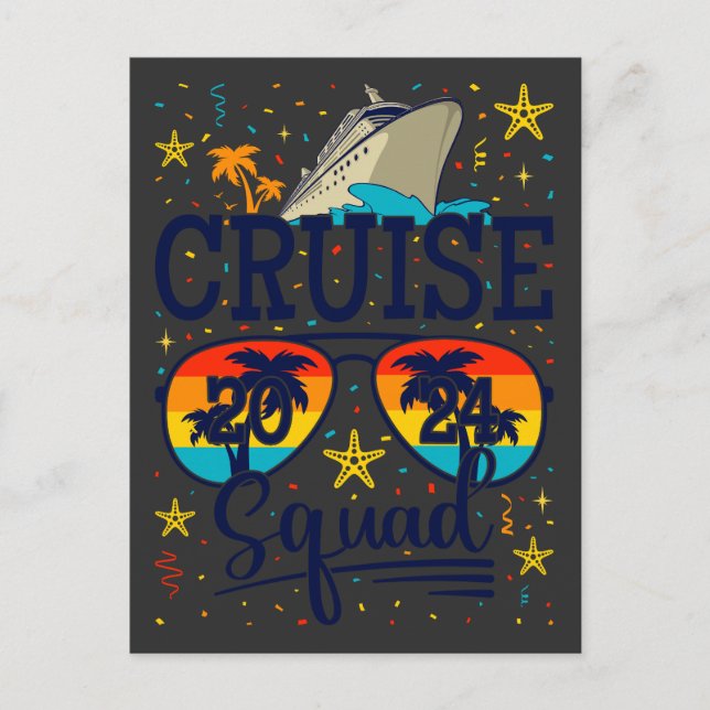Cruise Squad 2024 Kreuzfahrt Postkarte (Vorderseite)