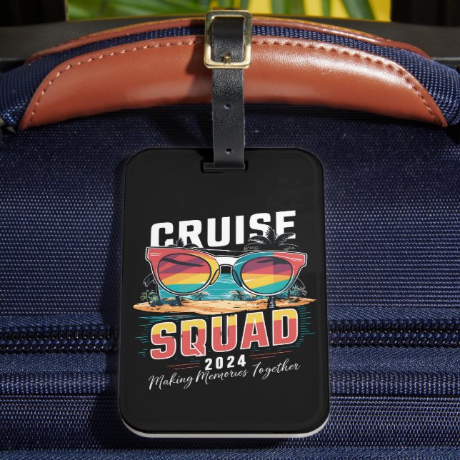 Cruise Squad 2024 Sommerferien Matching Family Gepäckanhänger (Vorderseite Insitu 2)