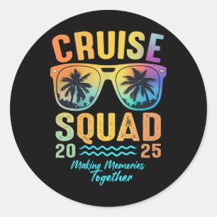Cruise Squad 2025 Family Cruise Tour Group Runder Aufkleber