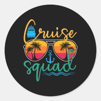 Cruise Squad 2025 Family Vacation Beach Matching G Runder Aufkleber