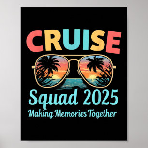 Cruise Squad 2025 Family Vacation Trip Summer Memo Poster