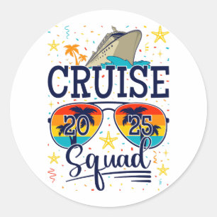 Cruise Squad 2025 Kreuzfahrt Runder Aufkleber
