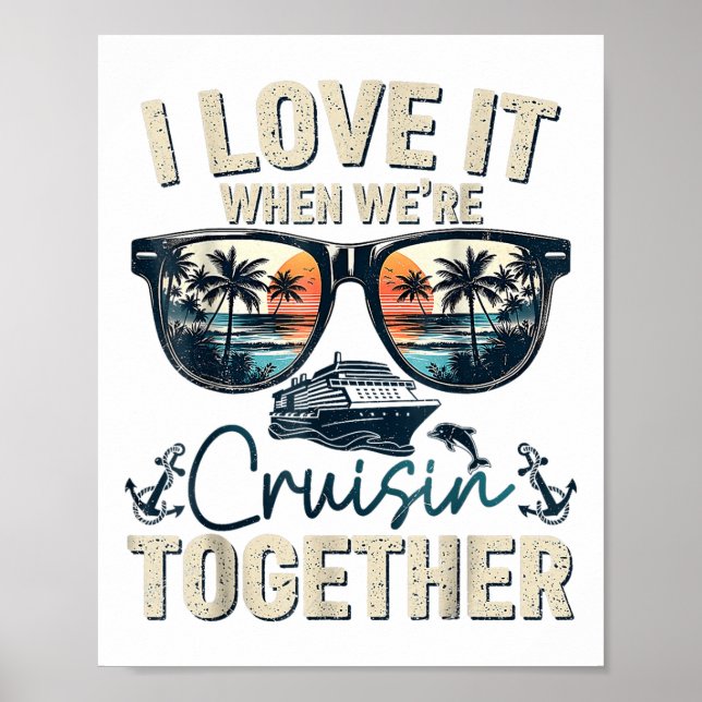 Cruise Squad 2025 Outfits Friends Family Couples m Poster (Vorne)