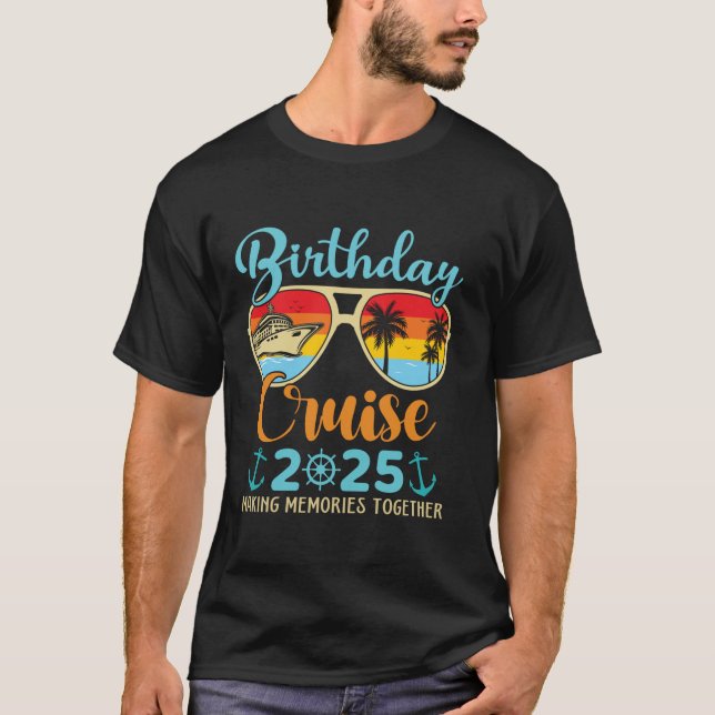 Cruise Squad 2025 Sommerferien Familie Matching T-Shirt (Vorderseite)