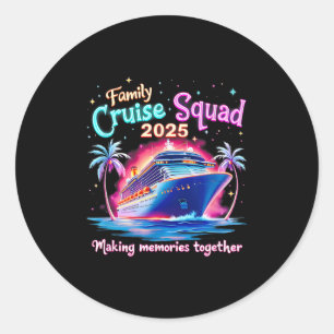 Cruise Squad 2025 Sommerferien Matching Cruise Runder Aufkleber