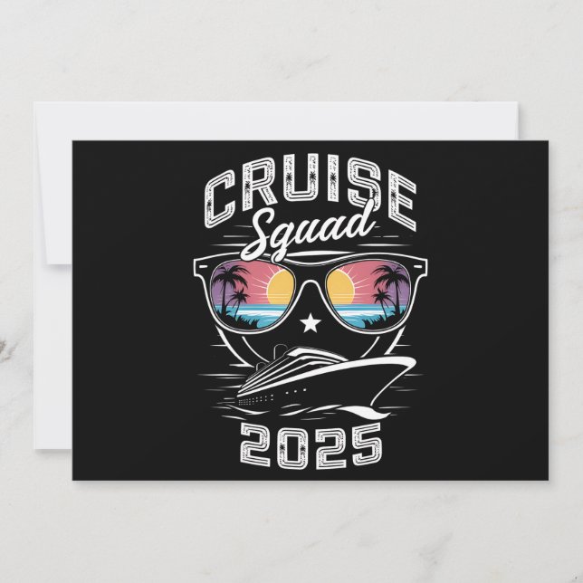 Cruise Squad 2025 Sommerferien Matching Family Einladung (Vorderseite)