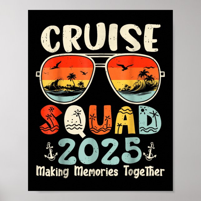 Cruise Squad 2025 Sommerferien Matching Family Poster (Vorne)