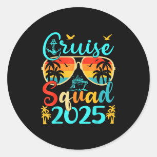 Cruise Squad 2025 Sommerferien Matching Family Runder Aufkleber