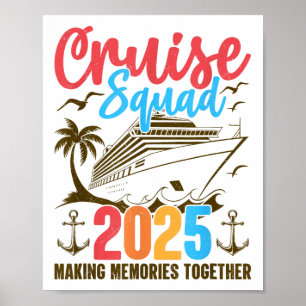 Cruise Squad 2025 Summer Vacation Family Group Mat Poster