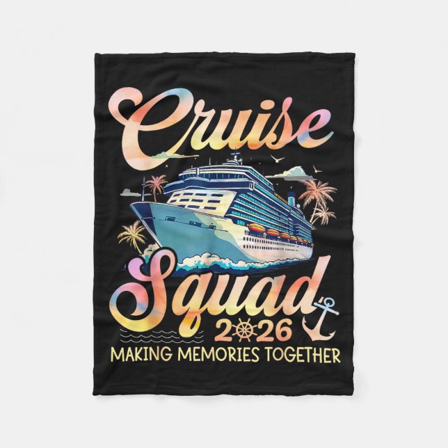 Cruise Squad 2026 Family Group Matching Summer Vac Fleecedecke (Vorderseite)