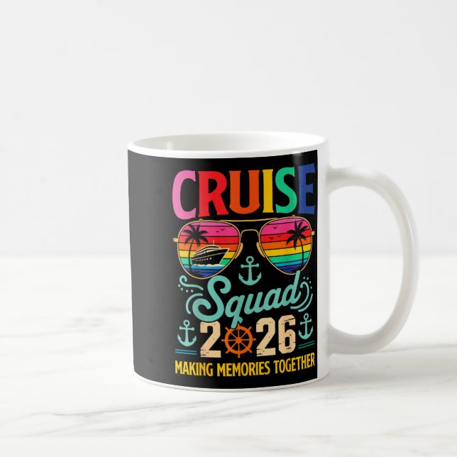 Cruise Squad 2026 Family Group Matching Summer Vac Kaffeetasse (Rechts)
