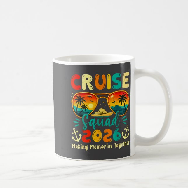 Cruise Squad 2026 Family Group Matching Summer Vac Kaffeetasse (Rechts)