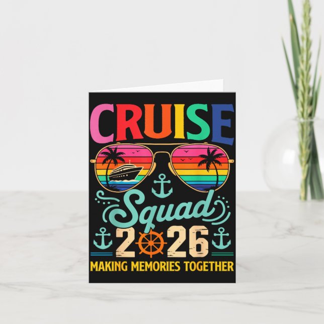 Cruise Squad 2026 Family Group Matching Summer Vac Karte (Vorderseite)