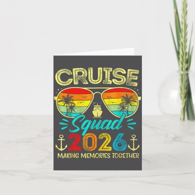 Cruise Squad 2026 Family Group Matching Summer Vac Karte (Vorderseite)