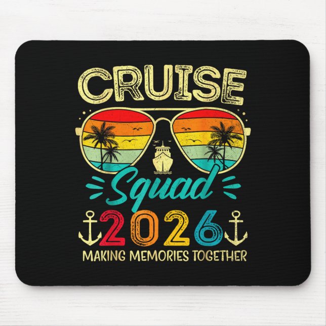 Cruise Squad 2026 Family Group Matching Summer Vac Mousepad (Vorne)