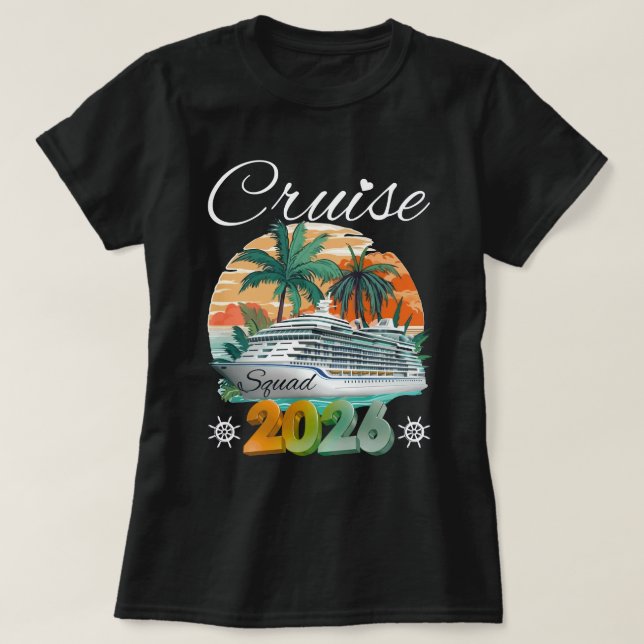 Cruise Squad 2026 Family Vacation Beach Matching T-Shirt (Design vorne)