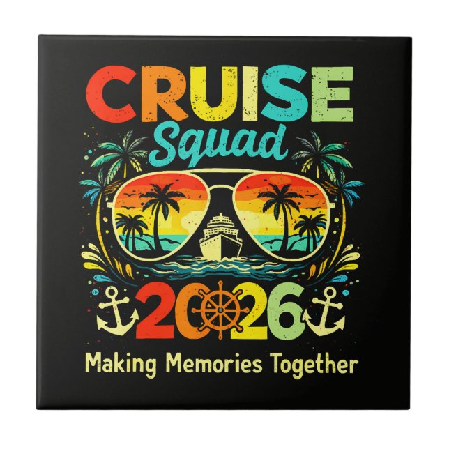Cruise Squad 2026 Summer Vacation Fliese (Vorderseite)