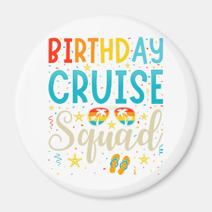 Cruise Squad Cruising Vacacation Circle Magnet