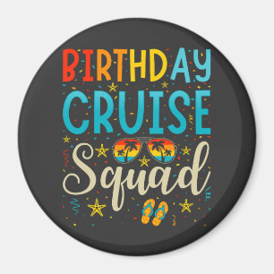 Cruise Squad Cruising Vacacation Circle Magnet