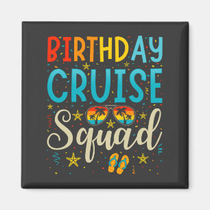 Cruise Squad Cruising Vacacation Square Magnet