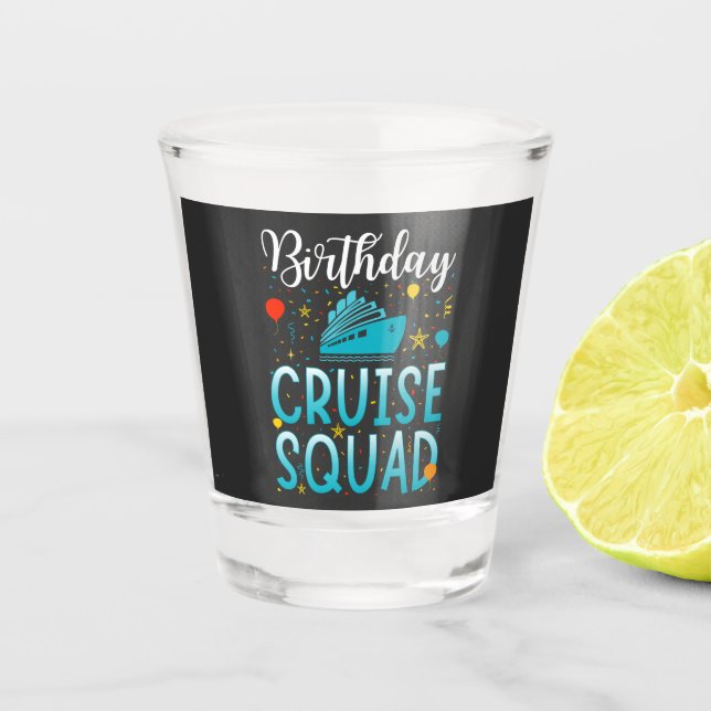Cruise Squad Cruising Vacation Schnapsglas (Vorderseite)