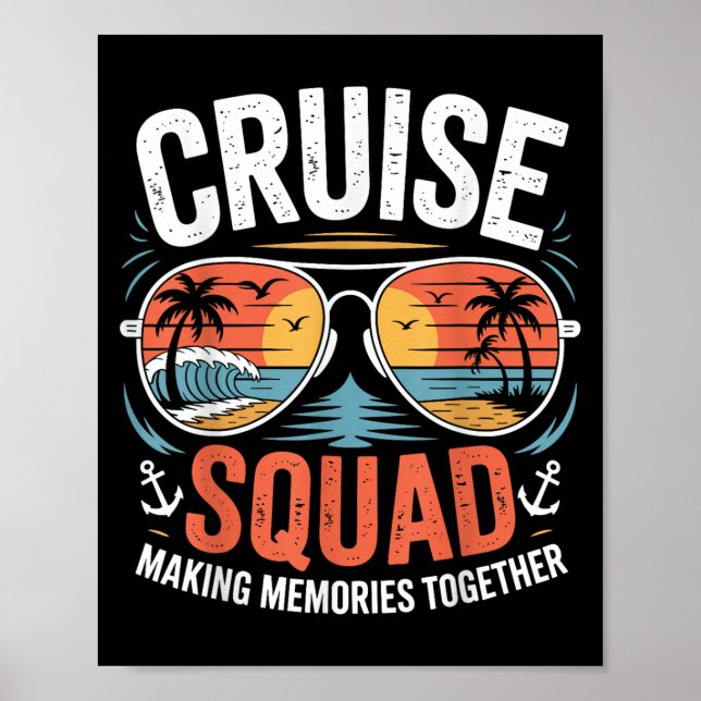 Cruise Squad Family Group Matching Summer Cruise V Poster (Vorne)