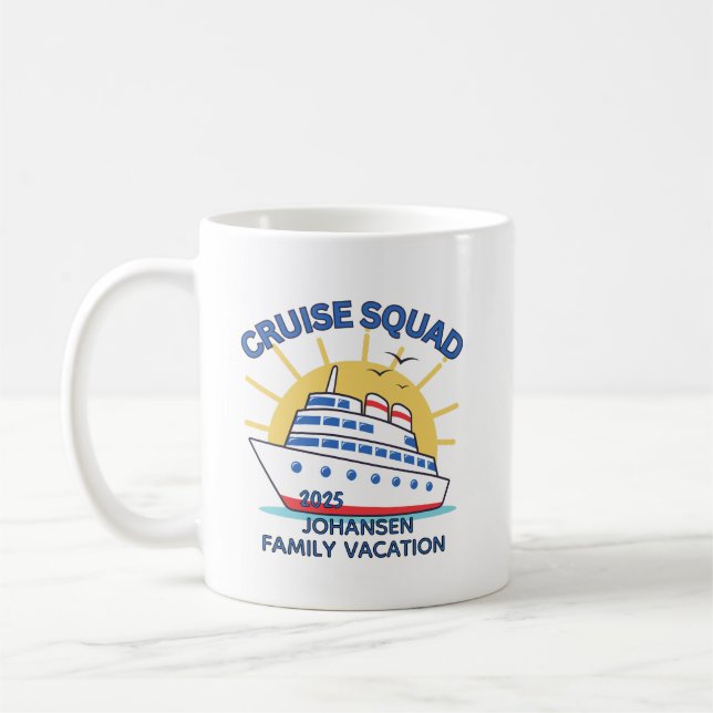 Cruise Squad Matching Family Cruise Kaffeetasse (Links)