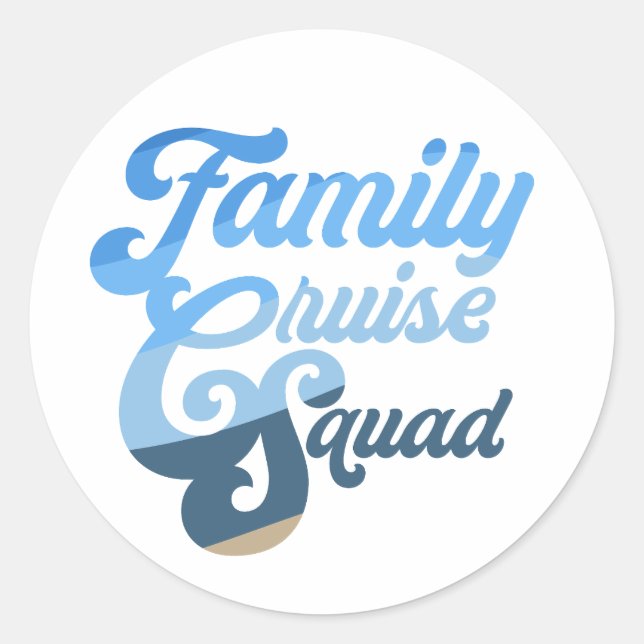Cruise Squad Runder Aufkleber (Vorderseite)