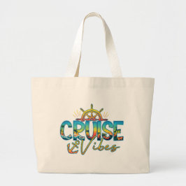 Cruise Vibes Beach Nautical Tote Bag Jumbo Stoffbeutel