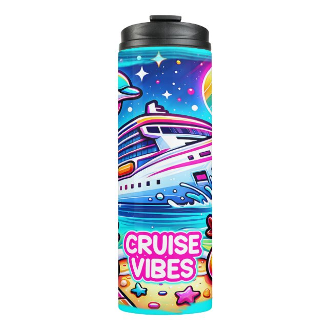 Cruise Vibes Cruising Ducks Tumbler Thermosbecher (Vorderseite)
