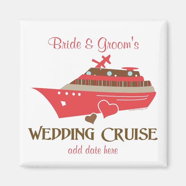 Cruise Wedding Date Magnet (Vorne)