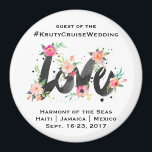 Cruise Wedding Door Magnet<br><div class="desc">Ideal,  um die Zimmer in einem Meer von Hallen identischer Türen zu identifizieren.</div>