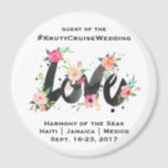 Cruise Wedding Door Magnet<br><div class="desc">Ideal,  um die Zimmer in einem Meer von Hallen identischer Türen zu identifizieren.</div>