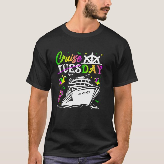 Cruiseday Mardi Gras Celebrations Parade Boat Fat  T-Shirt (Vorderseite)