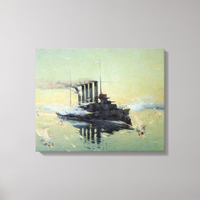 Cruiser Askold Kampf Leinwanddruck (Vorderseite)