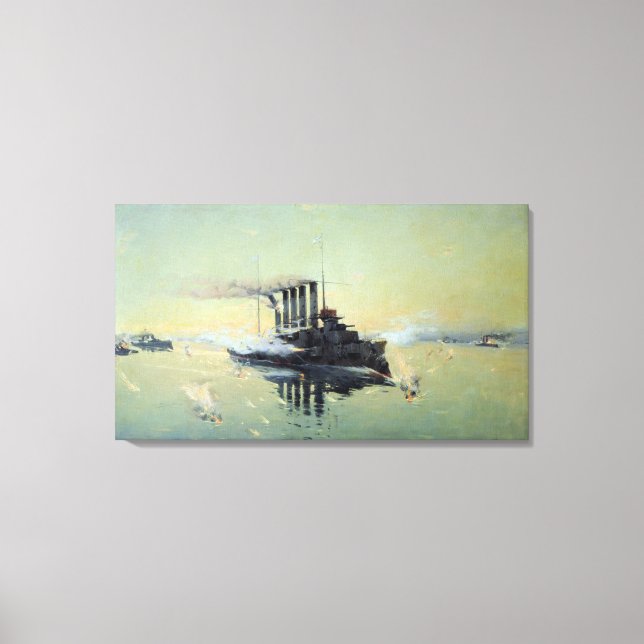 Cruiser Askold Kampf Leinwanddruck (Vorderseite)