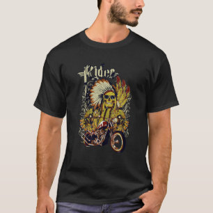 Cruiser Motorrad Skull American Indian Vi T-Shirt