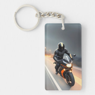 Cruiser Motorradfahrer für Biker und Fahrer Schlüsselanhänger