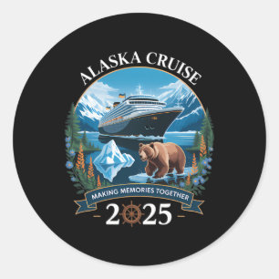 Cruisin Alaska 2025 Familien-Alaska-Kreuzfahrt Lus Runder Aufkleber