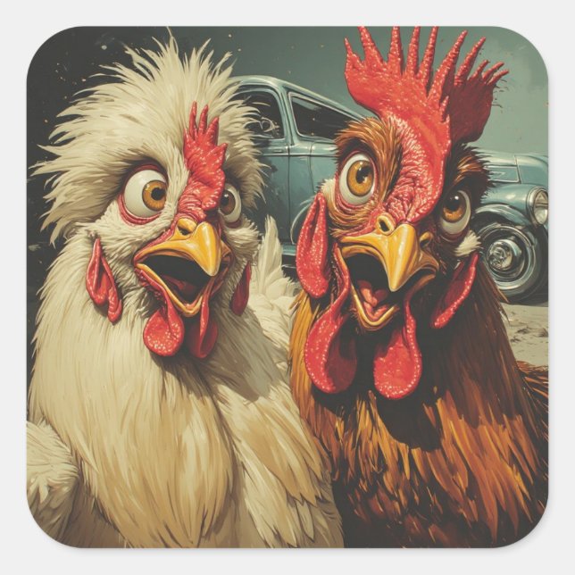  “Cruisin’ Classics” Cheesy Chickens Sticker (Vorderseite)